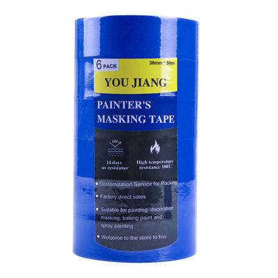 Rough Surface Crepe Masking Tape Adhesive For Car Painting 25mm