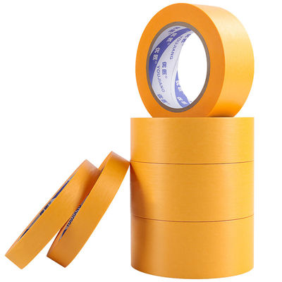 Yellow Acrylic Adhesive Washi Masking Tape For Painting Car OEM