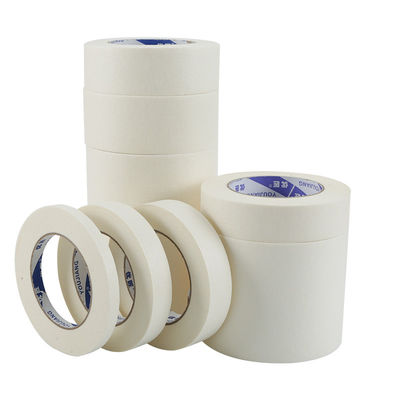 General Purpose No Residue White Natural Rubber Indoor Painting Easy Sticky Masking Paper Tape