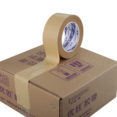 48mm Brown Kraft Paper Tape Gummed Custom Printed