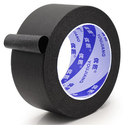 Black Paint Multi-Surface Masking Tape Easy Removal For Security Wall Crafts Art Construction Renovation