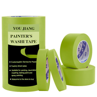 Green Paint Washi Tape Multi-Surface Masking Removal For Security Wall Painting Crafts Art Construction Renovation Home