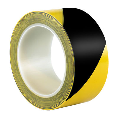 Yellow Black Mix PVC Floor Safety Marking Tape Yellow Black Hazard Warning Tape