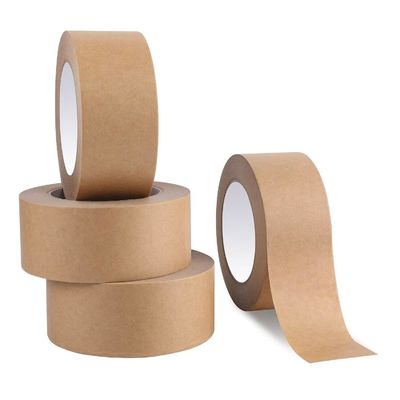 Custom Printed Eco Friendly Kraft Tape 50 Lbs/in Tensile Strength Eco Friendly kraft gummed paper tape