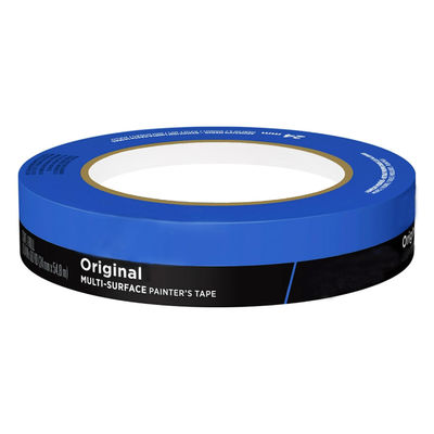 Heat Resistant UV 14 Days No Residue Multi-Surface Blue Crepe Paper Painters Masking Tape For Painting , Wall Window Decoration