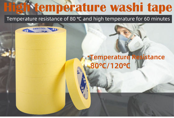 Rubber Yellow Crepe Paper Adhesive Colorful Masking Tape