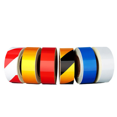 Advertisement Grade Double Color Yellow/White/Red Reflective Tape Super Adhesive Reflective Sticker For Road Safety