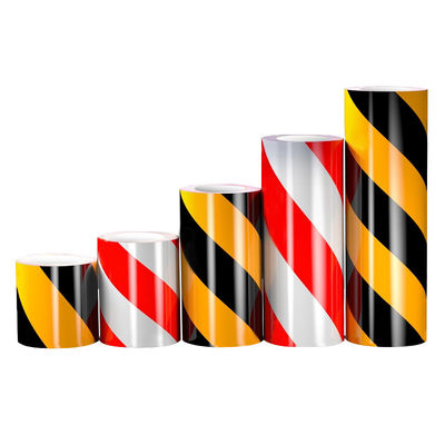 Waterproof High Visibility Red And Yellow Industrial Marking Tape Heavy Duty Caution Safety Reflective Tape For Vehicles Truck