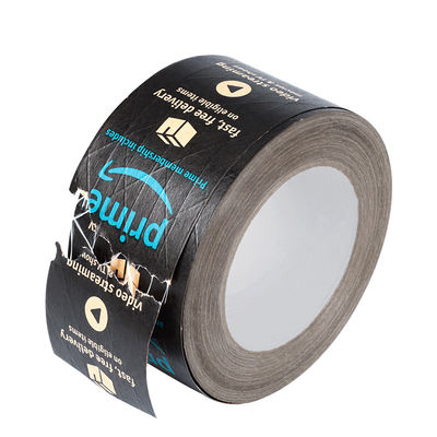 Custom Printed Logo Water Activated Appear Gummed Reinforced Adhesive Paper & Film Kraft Paper Tape For Sealing Cartons