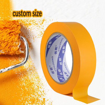 Orange Masking Washi Tape Gold Indoor Masking Tape for Decoration Painters Masking Tape With No Residue and Easy to Tear