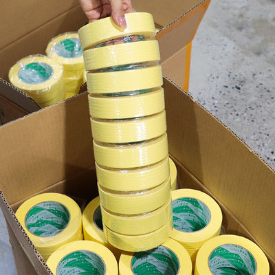 Masking Tape Yellow Single Sided Masking Tape Special For High-Temperature Car Paint , Decoration